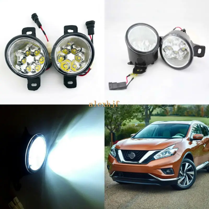 

July King 18W 6LEDs H11 LED Fog Lamp Assembly Case for Nissan Murano 2015-2018, 6500K 1260LM LED Daytime Running Lights