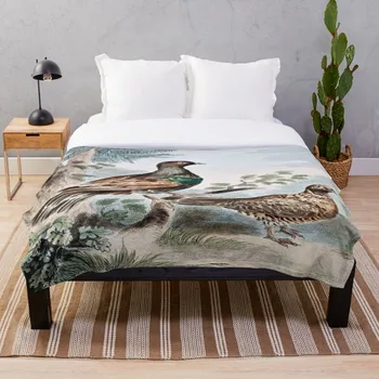 

Drop Shipping Printed Throw Blanket Sherpa Fleece Soft Blanket Flannel Rug Home Decoration For Bed Wood Grouse