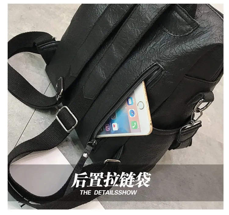 College Style Retro Multi-Purpose Backpack Women's New Style Campus Soft Leather College Student School Bag Versatile Backp