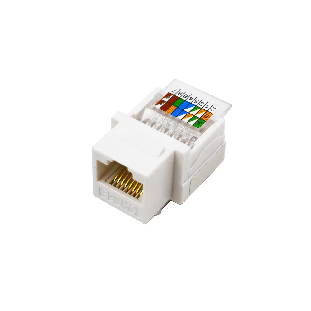 8P8C RJ45 Cat5e Cat6 UTP разъем Keystone Jack для настенной пластины без инструментов 90 градусов