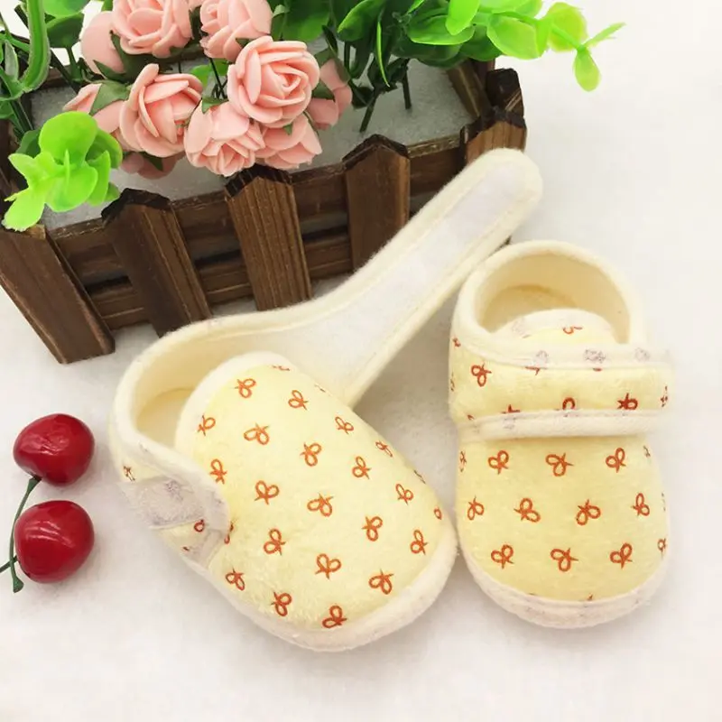 

Bowknot Print Baby Shoes Infant Girl Boy Anti-slip Soft Cotton Soled Sneaker 2019