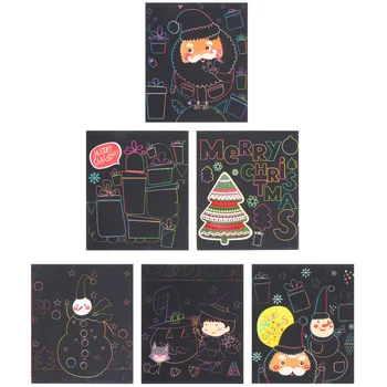 

1 Set Scratch Paper Art Sheets Lovely Pretty Funny Scratch Art Set Scratch Off Cards for Kids