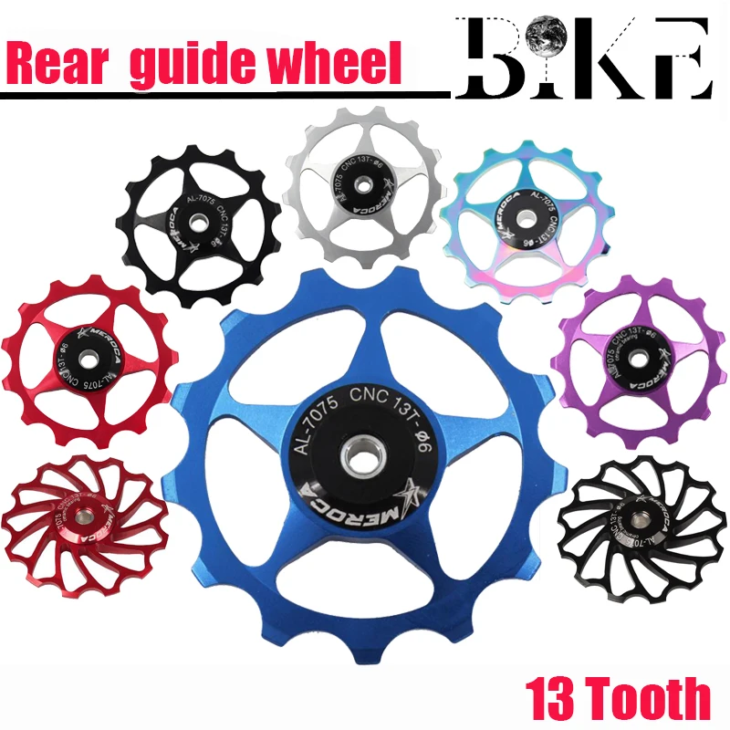 MTB Mountain Bike Road Bicycle Jockey Wheel 13T Aluminum Alloy Rear Derailleur Pulley Metal Bearing Guide | Спорт и развлечения
