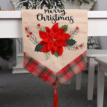 

Party Dinner Non-slip Table Runner Christmas Table Flag Tea Table Desktop Decoration Cartoon Festival Table Cloth