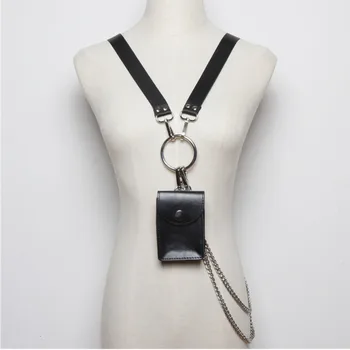 

LANMREM 2020 Mini Bag Female New Original Design Wild Detachable Metal Chain Slung Hanging Neck Dual-use Bag PC200