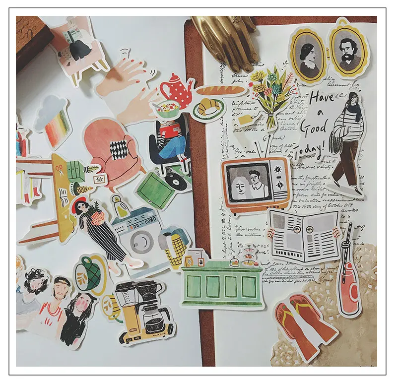23Pcs/Pack Diary Have A Good Today Home Life Sticker DIY Craft Scrapbooking Album Journal Happy Planner Decorative Stickers
