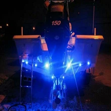 Светодиодные лодочные фонари 4x синий водонепроницаемый Outrigger распределитель транца под водой Тролль лампы