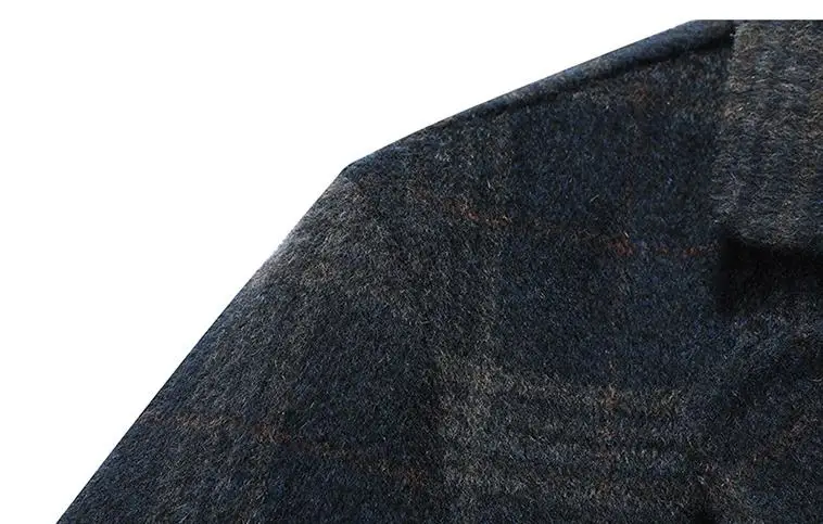 BATMO Новое поступление, высокое качество, 80% шерсть, клетчатый Тренч для мужчин, мужские шерстяные куртки, большие размеры