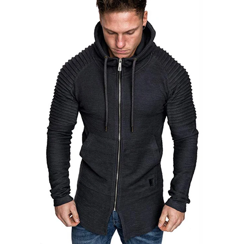 

2019 autumn new fold shoulder desgin men hooded sweatshirts eu size 3xl long stranger things hoodie