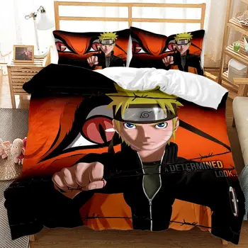 

Japanese cartoon kawaii juego de cama Naruto bedding kids luxury duvet cover bedding set king queen twin comforter set full