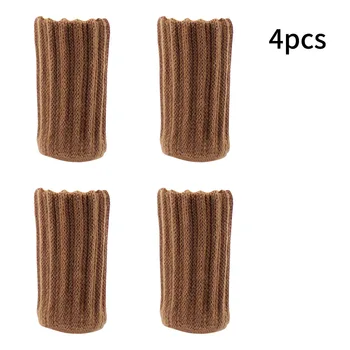 

4pcs Chair Leg Socks Feet Sleeve Table Cover Anti-Slip Knitting Floor Protection Furniture Protector Thicken Cover Table