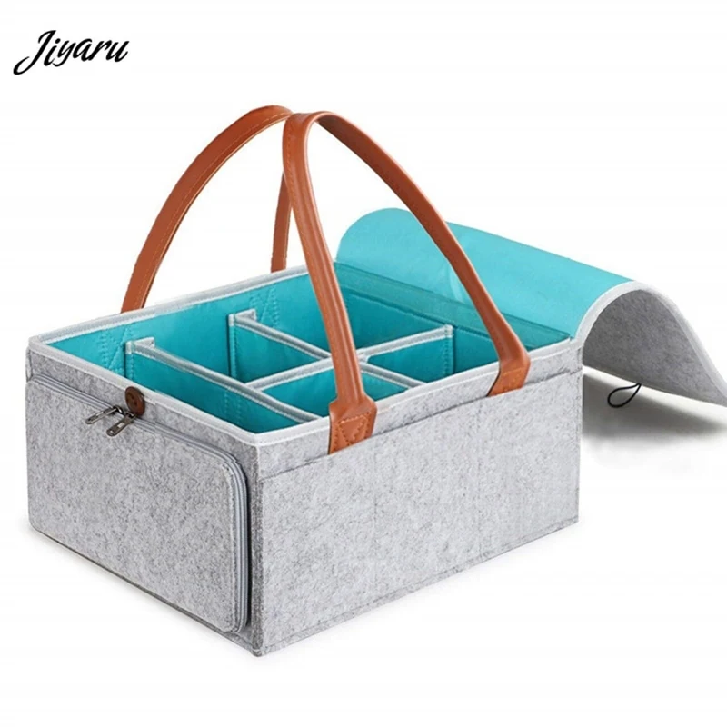 

Jiyaru 2019 Women Tote Multifunction Felt Bags Nappy Organizer Diaper Bags Felt Baby Organizer Storage Bags for Mom Kid