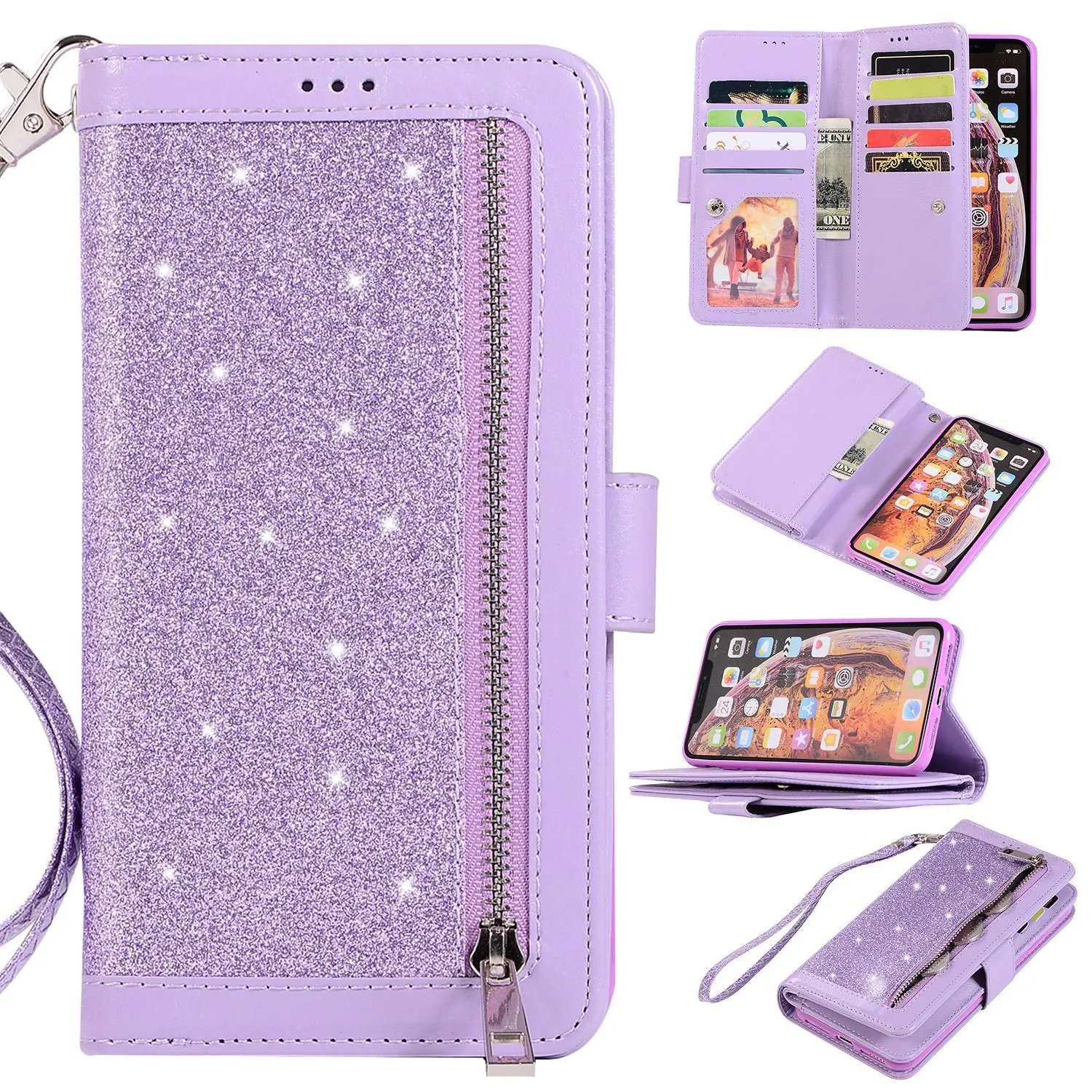 

Fashion Phone Wallet Case For HUAWEI P20 Cases For HUAWEI Mate 10 20 Lite Pro Cover Luxury Leather Clutch Bag Women Hand Bags