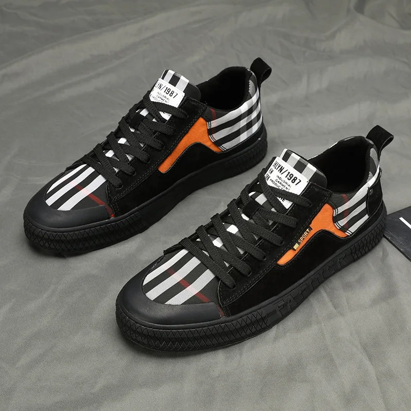 

Europe Tidal Station Male New Pattern Genuine Leather Winter Down In Leisure Time Leather Shoes Male Joker Personality Skate