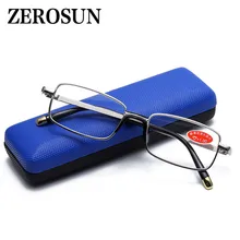 Zerosun, стекло для чтения, es, для мужчин и женщин, стекло, кристалл, HD, диоптрия, дальнозоркость, очки для чтения, высокое качество, чехол