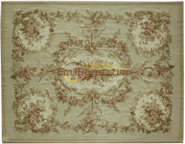 Французские ковры aubusson в Гостиная прямоугольник импортируется из чистой ручной Спальня прикроватная gc88aubyg2