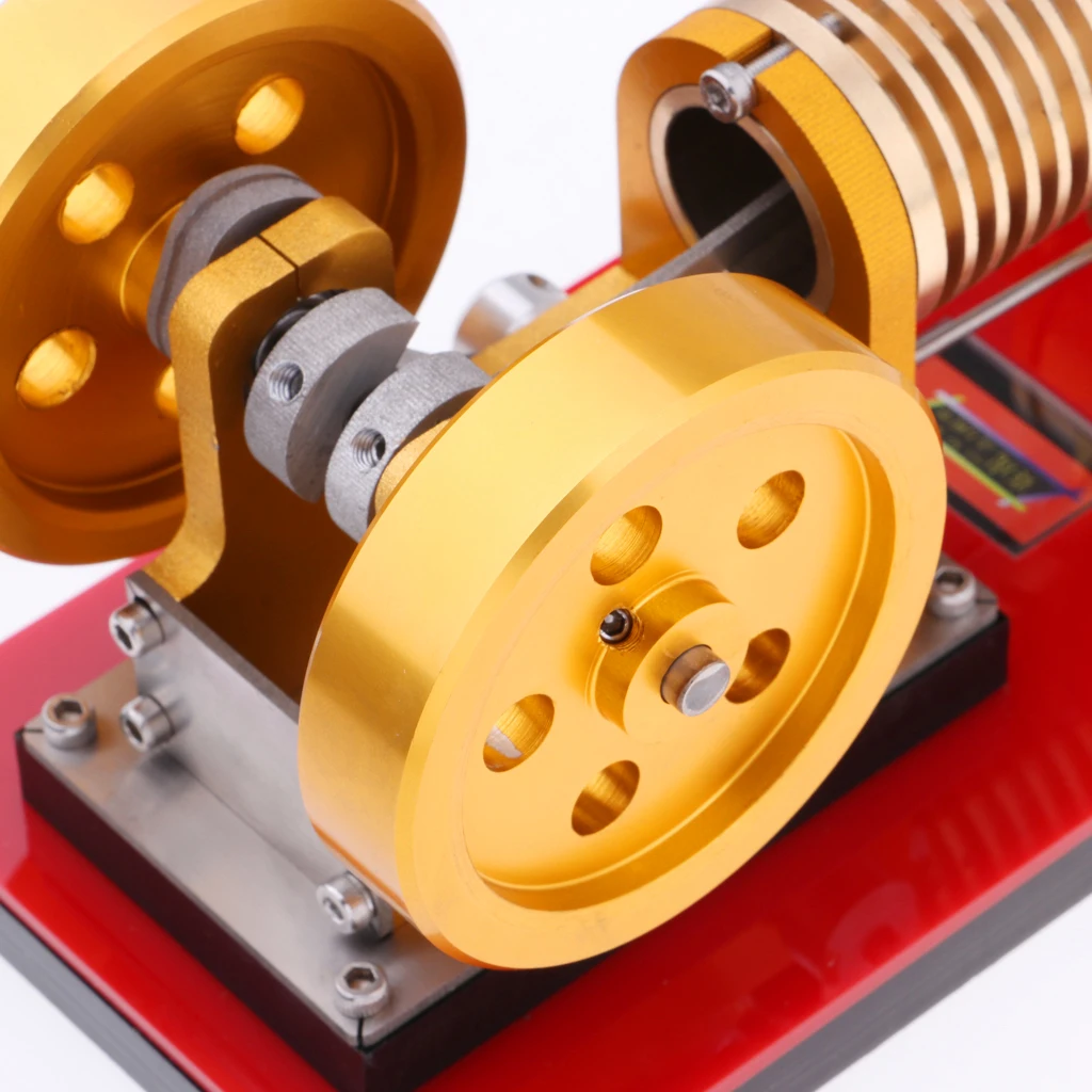 Flame Licker Eater Pattern Double-flywheel Stirling Engine Motor Hot Air Steam Power Generator Model Physical Experiment