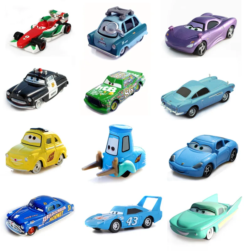 Disney Pixar Cars Lightning McQueen Die Car King Road Rage Chino Sally детская игрушка гоночный автомобиль общая