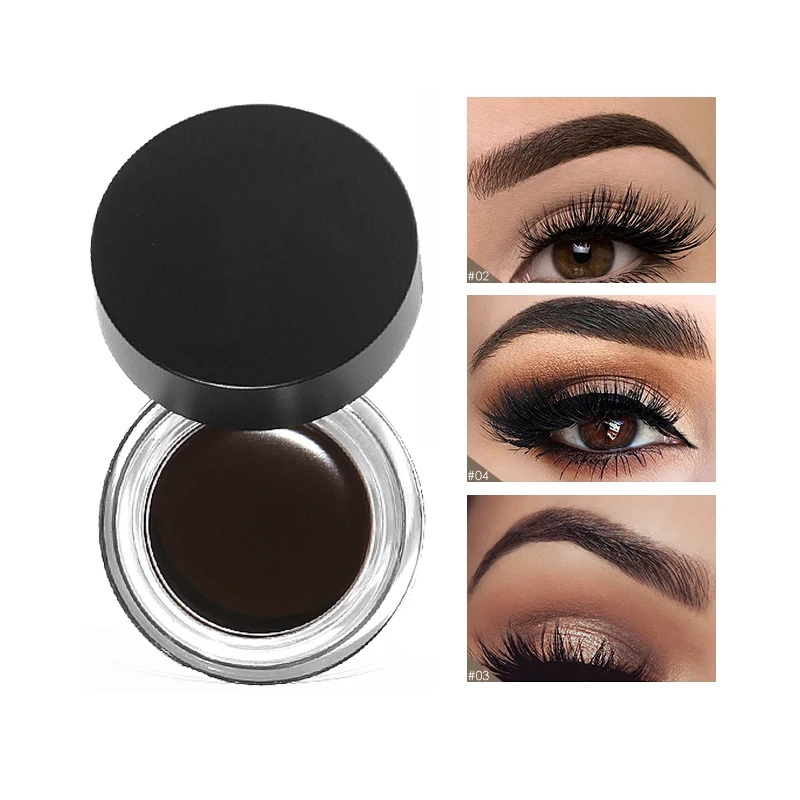 

New Brand Professional 5 Colors Eyebrows Tint Makeup Waterproof Pomade Gel Long lasting 3D Natural Brown Eye Brow Enhancer Cream