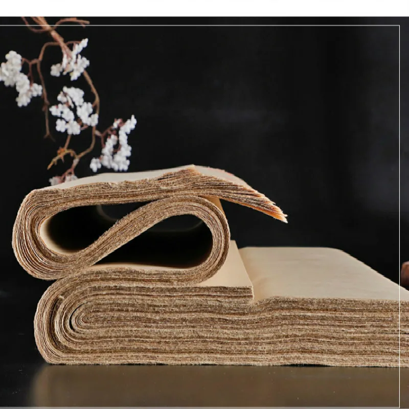 Bamboo Paper Rijstpapier Papel Arroz Chinese Rice Calligraphy Painting Half-Ripe Blank Brush Writing Supply |