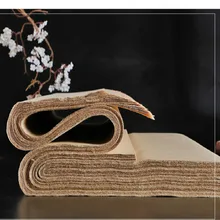 Papel de pintura em branco com pincel chinês, papel de bambu para pintura em papel, arroz chinês, metade maduro, acessório para escrita