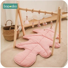 Bopoobo 1pc esteira do jogo do bebê algodão da criança rastejando cobertor folha forma rastejando tapete activitys jogos brinquedos decoração da sala foto adereços
