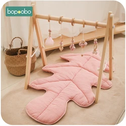 Bopoobo – tapis de jeu en coton pour bébé, 1 pièce, couverture rampante en forme de feuille, activités, jeux, décoration de salle, accessoires Photo 