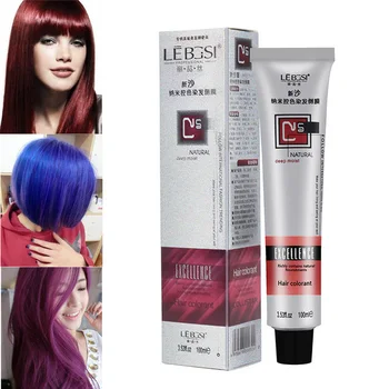 

1 Pcs Fashion Professional use Hair Cream Non-toxic Hair Tint Colorant Semi Permanent Long Lasing Hair Cream Color Dye Paint