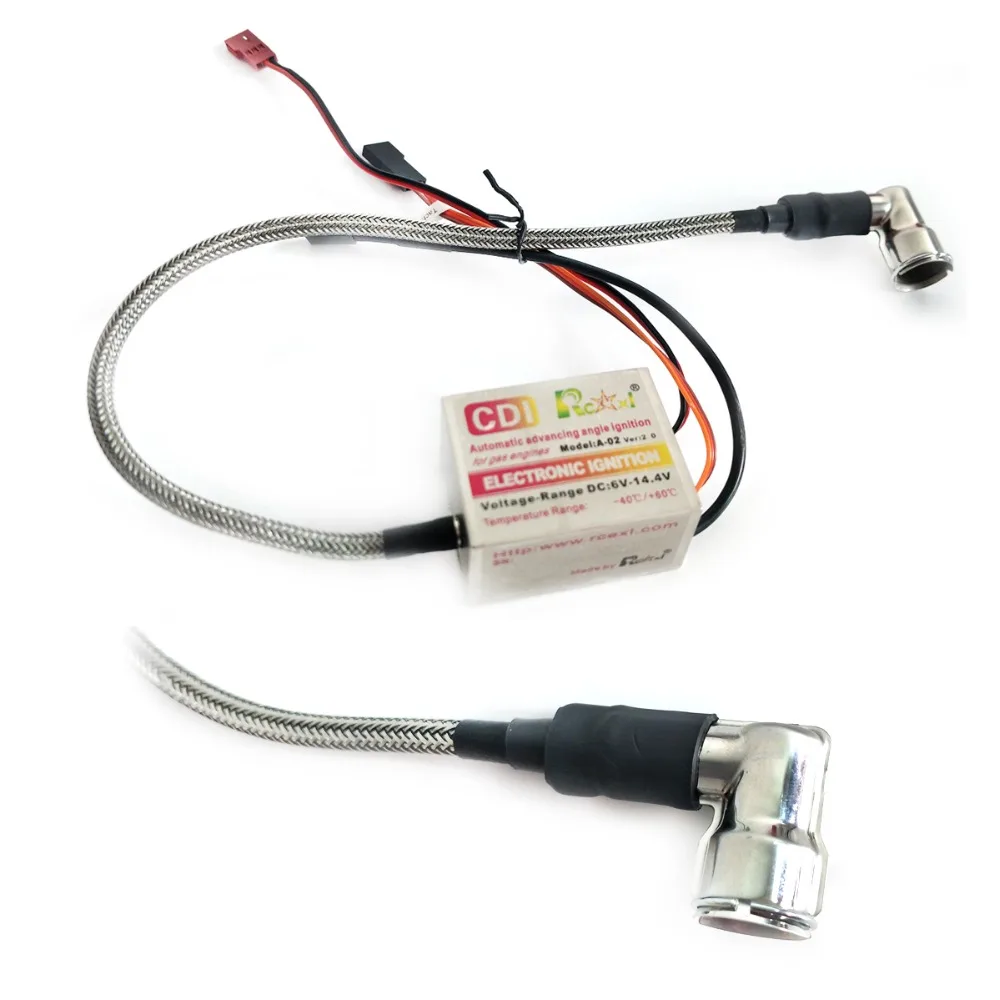 Rcexl Single CDI зажигание для RC модели NGK CM6 10 мм Свеча зажигания 90 градусов DA DLE газ
