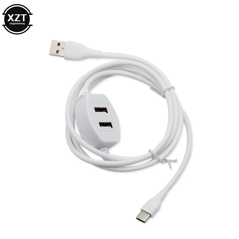 3 в 1 USB кабель type C зарядное устройство кабель для передачи данных с 2 usb-разъемами для Samsung huawei Iphone зарядный кабель Usb зарядное устройство 2.5A шнур