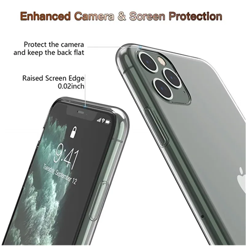 Прозрачный Мягкий ТПУ силиконовый чехол для iPhone 11 Pro Max 7 8 6 6s Plus X XS MAX XR телефона 5S SE