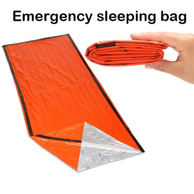 US $3.24 Portable Emergency foil Reusable Waterproof Rescue Space Thermal orange Bag Outdoor Camping Travel 