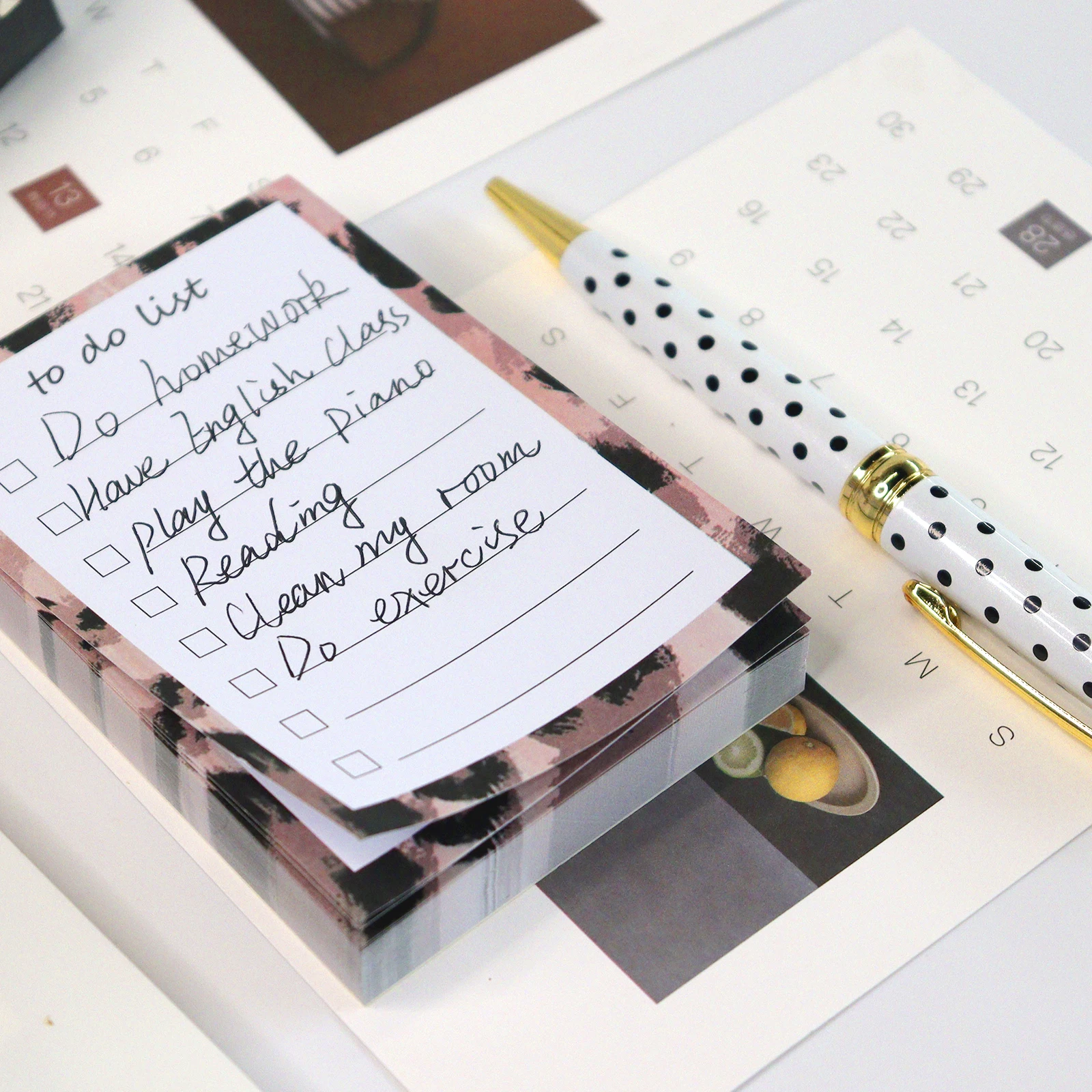 Sharkbang 74mmx105mm100 Sheets Leopard Series Memo Notepad Paper To Do List Message Notes Planner School Stationery Mini Book 5