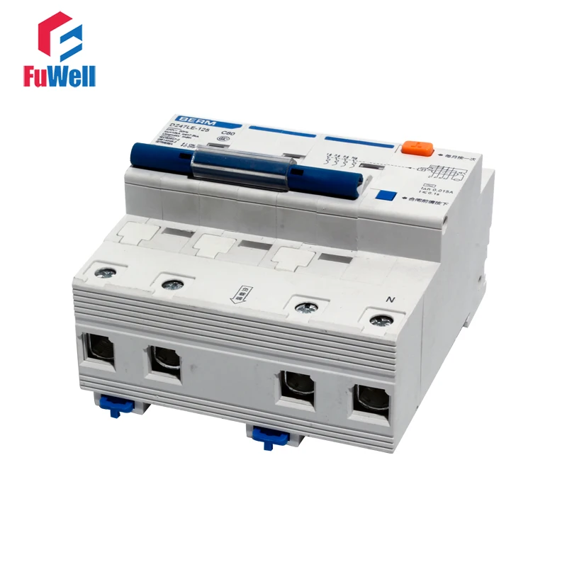 DZ47LE-125 выключатель 3P+ N защита от утечки RCBO защита от перегрузки по току 80/100/125A