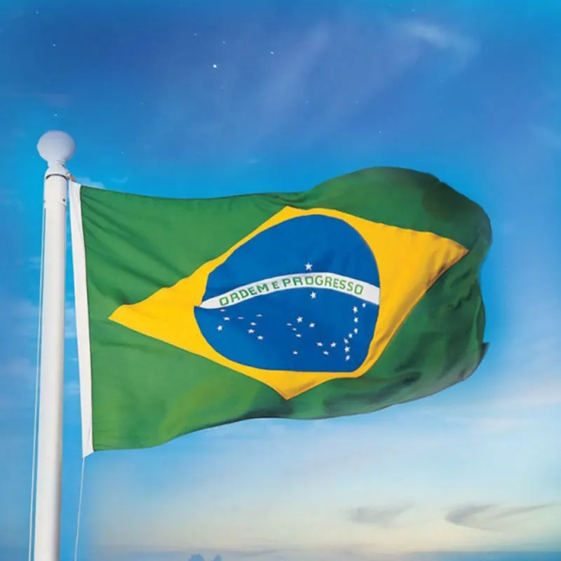 

3ftx5ft Brazil Flag custom national flags Super-Poly Indoor/Outdoor Brasil FLAG