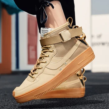 

Vogue Men Fashion High Top Sneakers Comfortable Outdoor Breathable Men Shoes Non-slip Flats Couple Casual Shoes Zapatos Hombre