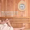 Temperature-Humidity-Meter Room-Accessories Sauna Steam Wood 2-In-1 Drop-Shaped 2
