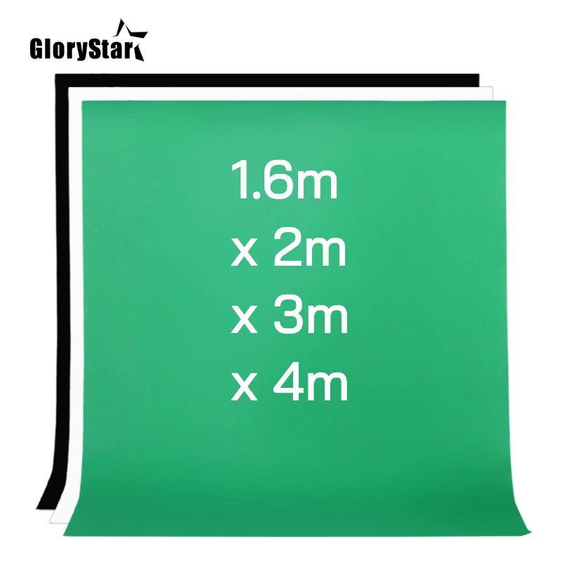 1.6X2M 3M 4M Fotografia Studio Fotografico Schermo Verde Chroma Key Sfondo Sfondo Per Studio Fotografico Illuminazione Colore Non Tessuto