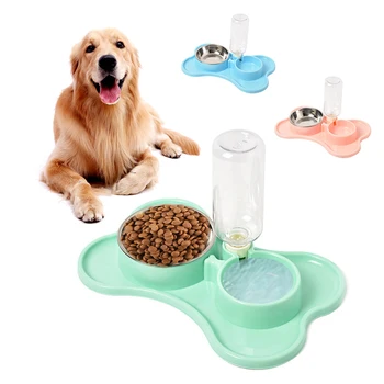 

Cat Drinking Bowl Dogs Feeder Cat Feeding Watering Bowls Automatic Pet Feeder Dogs Water Dispenser Dish Pets Supplies