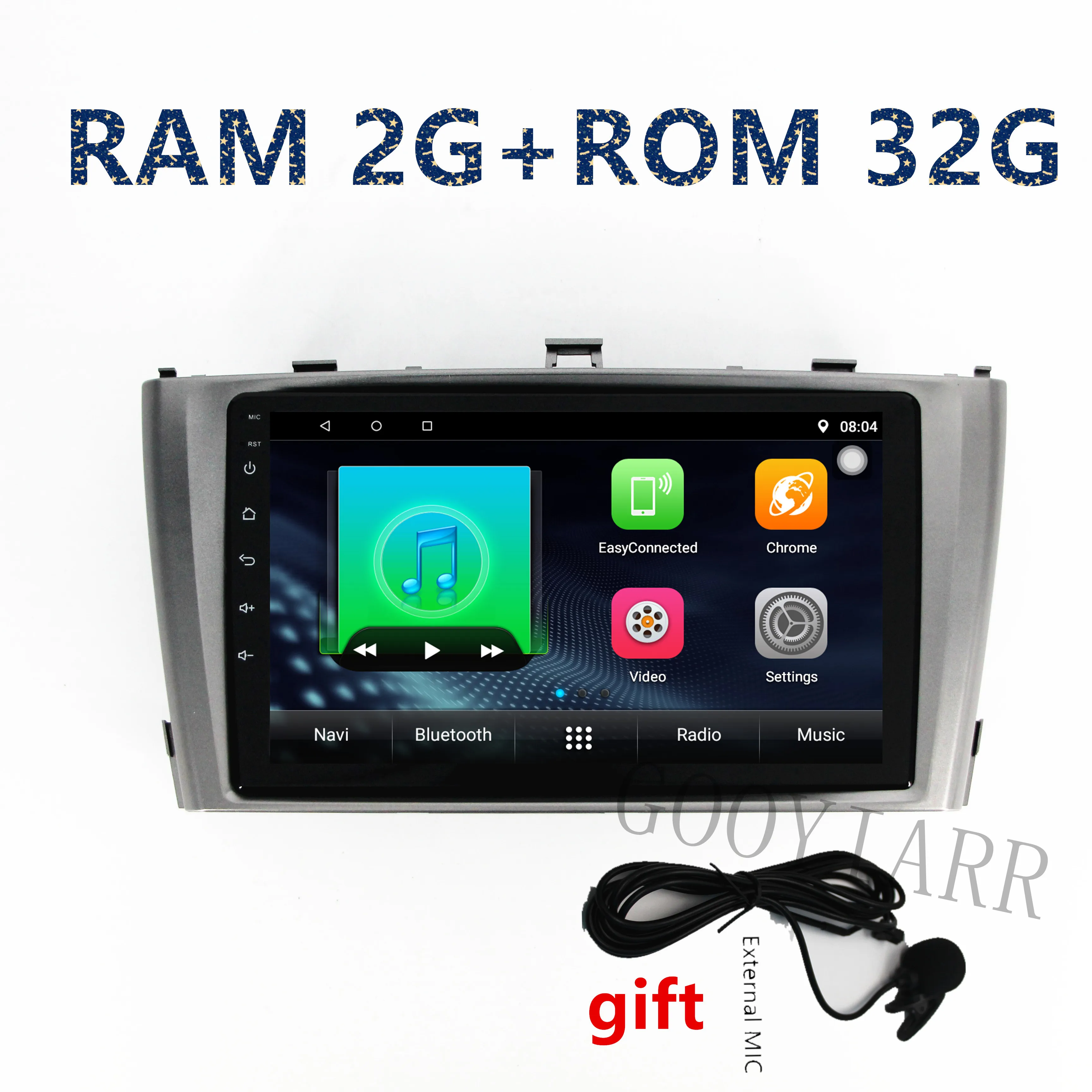 Автомагнитола 1din quade core 2 Гб + 32 ГБ Android 2009 GPS навигация мультимедийный плеер для toyota