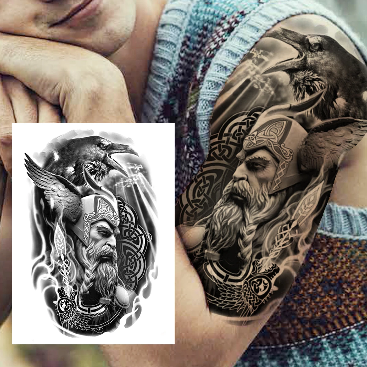 Spartan Warrior Temporary Tattoos Sleeve For Men Women Realistic Fake  Soldier Forest Demon Tattoo Sticker Full Arm Large Tatoos - Temporary  Tattoos - AliExpress