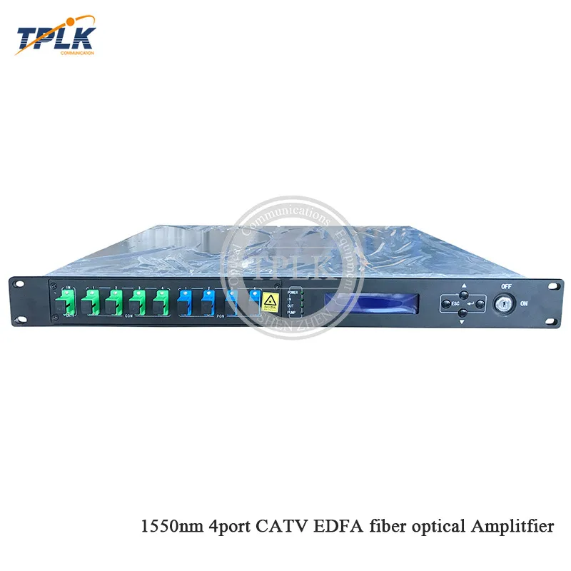 Горячая продажа CATV EDFA WDM 1550nm 1U/80 W 4port * 21dbm sc/apc sc/upc высокомощный усилитель