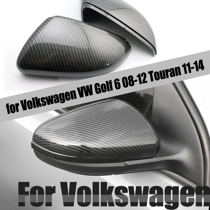 2 шт. модифицированный чехол из углеродного волокна для Volkswagen VW Golf 6 2008-2012 Touran 2011-2014