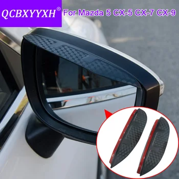 

QCBXYYXH For Mazda 5 CX-5 CX-7 CX-9 Car Styling Carbon Rearview Mirror Decorative Rain Gear Back Mirror Eyebrow Rain Cover