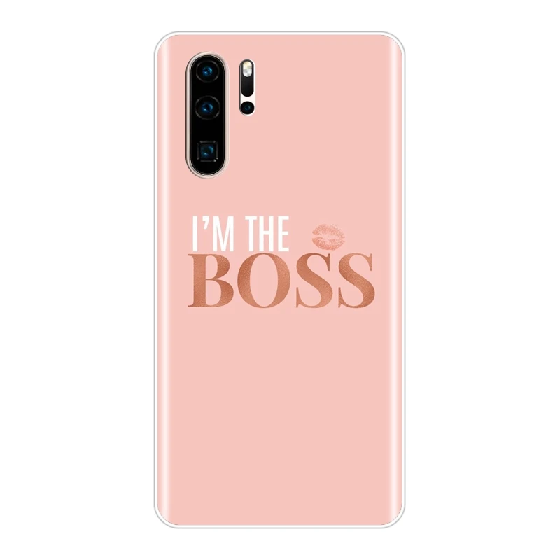 Чехол для huawei P20 Lite P Smart Plus девушка босс розовый женский мультяшный чехол для huawei P30 Lite Pro P Smart Z чехлы для телефонов