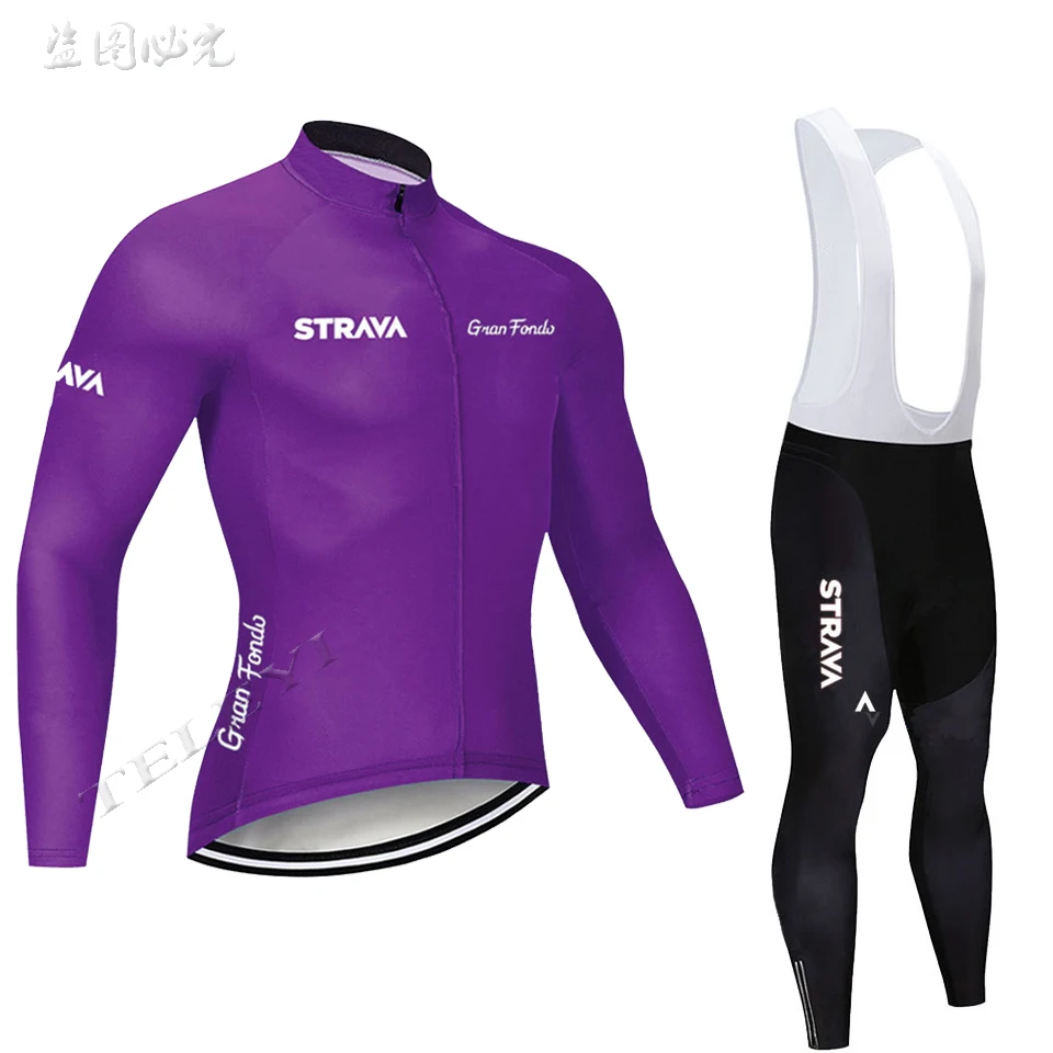 Pro Team Cycling Clothing Men Long Sleeve Bicycle Jersey Set Sport MTB Wear Quick Dry Mens Road Bike Clothes Male Riding Suit - Цвет: 2