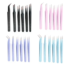 6 шт. антистатические промышленные пинцеты из нержавеющей стали, набор инструментов для ремонта и обслуживания, антистатические модели, ручной инструмент