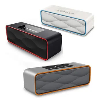 

Portable Travel Wireless Speaker Stereo Strong Enhanced Bass HIFI Speaker FM Radio With Built-in Mic AUX Line-in