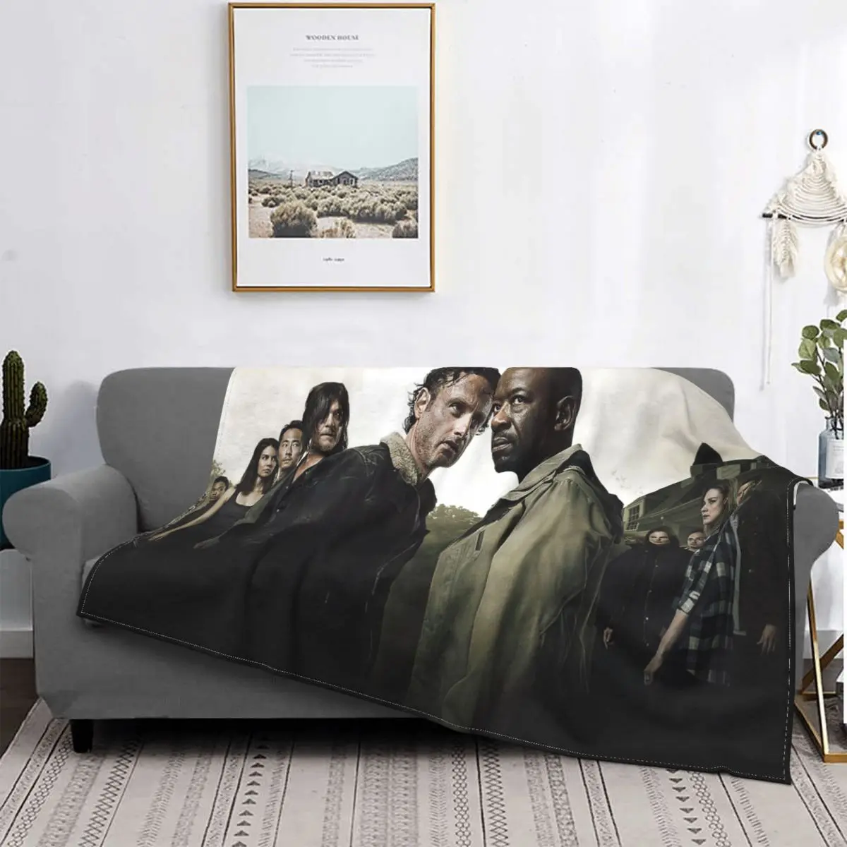 The Walking Dead Blanket Fleece Spring Autumn Zombie Multi function