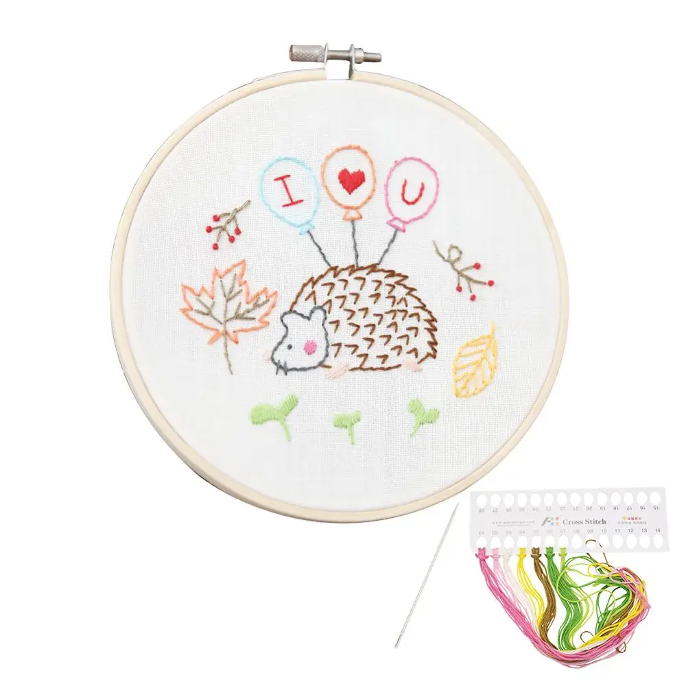 

Animal Plant Cactus Simple Embroidery Kits Cross Stitch Needlework Dimond Painting Floral Ribbon Embroidery Home Decoration